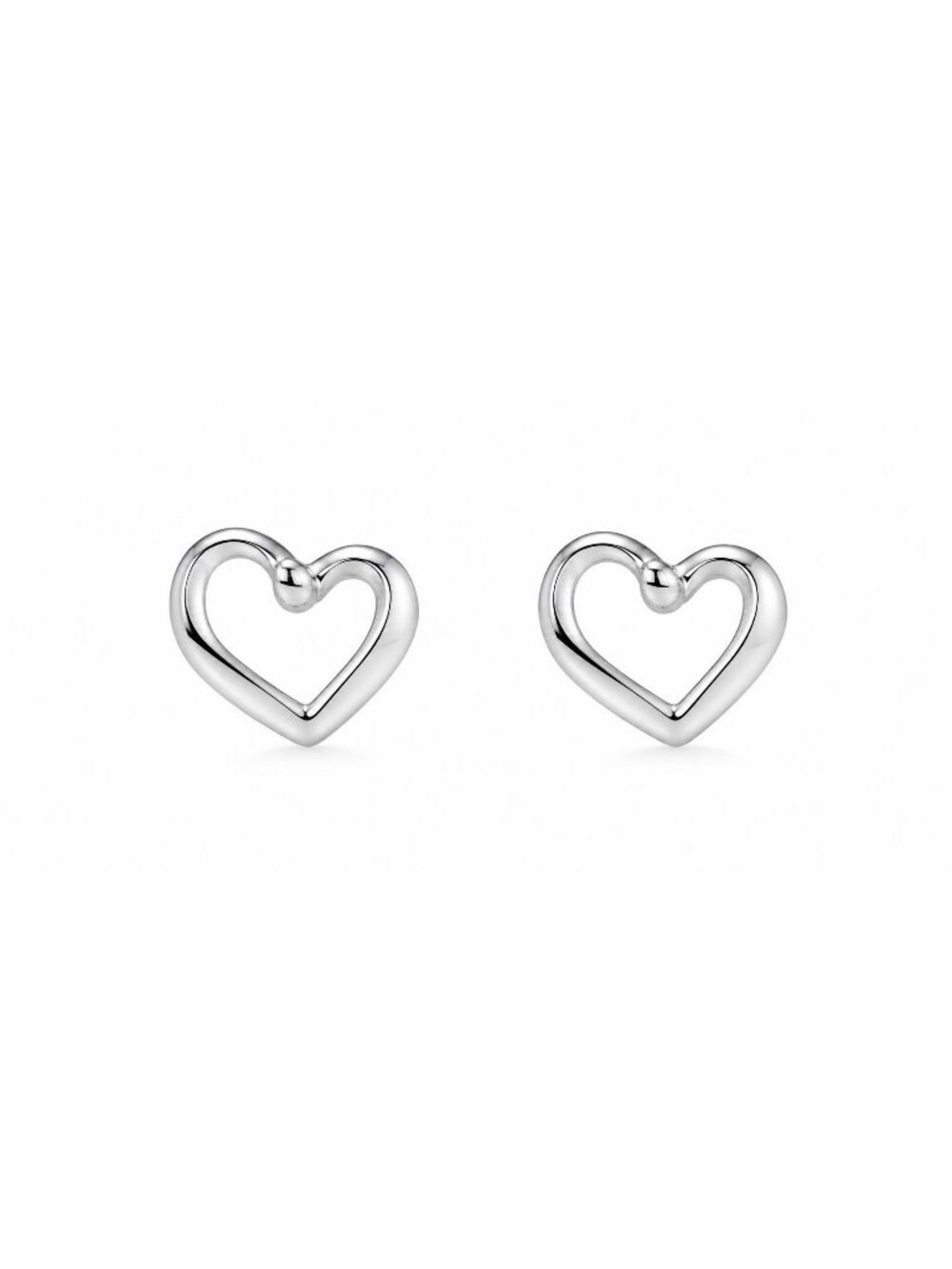 Heart Hallow 1cm Earrings